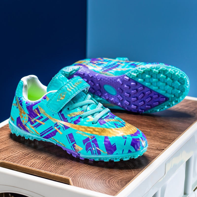 Activities New Children'S Football Shoes Spike Magic Buckle Code People Lawn Student Competition Training Football Shoes 28-39 - Image 1